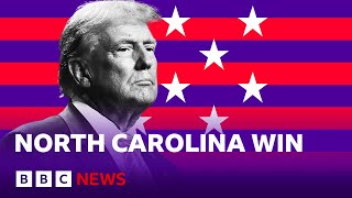 US election: Donald Trump projected to win North Carolina in first swing state result | BBC News