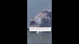 Brücke von Baltimore: Video zeigt Sprengung am Containerriesen | DER SPIEGEL