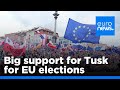 Thousands gather in Warsaw for PM Tusk's pre-election rally