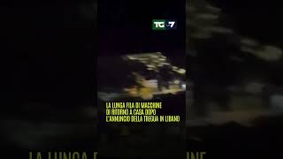 La lunga fila di macchine di ritorno a casa dopo l&#39;annuncio della tregua in #Libano