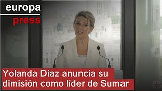 S&U PLC [CBOE] Yolanda Díaz anuncia su dimisión como líder de Sumar: &quot;Es mi responsabilidad&quot;