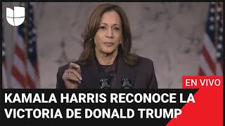 Kamala Harris reconoce la victoria de Donald Trump