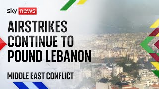 Watch live: Israeli airstrike kills two successors to Hezbollah&#39;s assassinated leader, says Israel