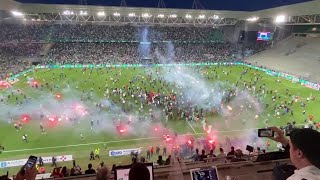 PITCH Angry crowds invade pitch after Saint-Etienne relegated from Ligue 1