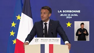 Macron : &quot;Depuis 7 ans, l’Europe a commencé à sortir de cette naïveté technologique et industrielle&quot;