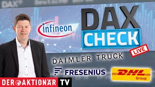 SAP SE O.N. DAX-Check LIVE: Daimler Truck, DHL, Fresenius, Infineon, Mercedes, Munich Re, SAP, SÜSS, Thyssen