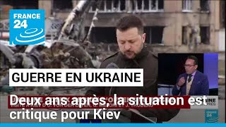 Ukraine:situation critique 2 ans après l&#39;attaque russe • FRANCE 24