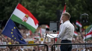 Orbán challenger in Hungary mobilises thousands at demonstration