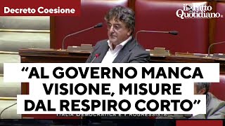 Decreto Coesione, Mancini (Pd) attacca: &quot;Il governo manca di visione, sono misure dal respiro corto&quot;