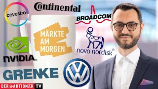 NOVO NORDISK A/S Märkte am Morgen: VW, Continental, Lufthansa, Novo Nordisk, Grenke, Covestro, Broadcom, Nvidia