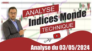 Analyse technique Indices Mondiaux du 03-05-2024 en Vidéo par boursikoter