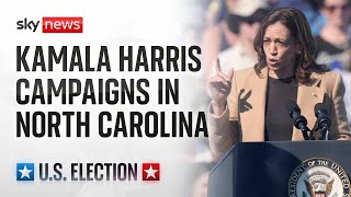 RALLY Vice President Kamala Harris holds campaign rally in North Carolina - Watch live