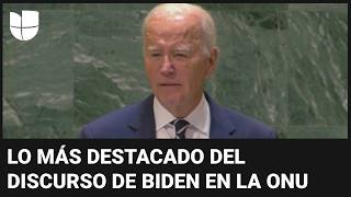 JOE Joe Biden da su último discurso en la Asamblea General de la ONU como presidente de EEUU