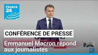 Dissolution, extrême droite, économie... Emmanuel Macron répond aux journalistes • FRANCE 24