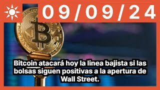 BITCOIN Bitcoin atacará hoy la linea bajista si las bolsas siguen positivas a la apertura de Wall Street.