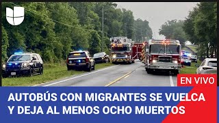 Edicion Digital: Al menos ocho muertos y decenas de heridos tras volcarse un autobús con migrantes
