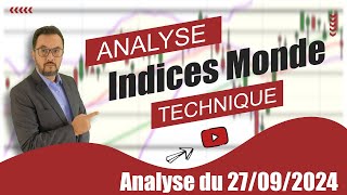 Analyse technique Indices Mondiaux du 27-09-2024 en Vidéo par boursikoter