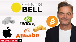 BITCOIN GOLD Opening Bell: Bitcoin, Gold, Silber, Pan American Silver, Apple, Nvidia, Alibaba