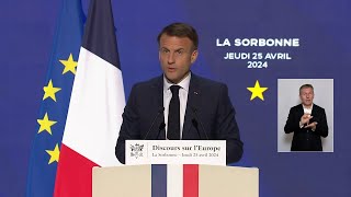 Le discours d&#39;Emmanuel Macron sur l&#39;Europe à la Sorbonne
