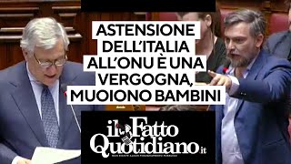 Ricciardi vs Tajani: &quot;Astensione dell&#39;Italia all&#39;Onu da vigliacchi. Muoiono 80 bambini al giorno&quot;