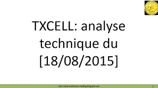 TXCELL Analyse technique du cours de bourse de TXCELL demandée par le forum Boursorama