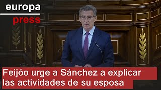 S&U PLC [CBOE] Feijóo urge a Sánchez a explicar las actividades de su esposa