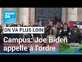 Mobilisation étudiante pro-palestinienne : Joe Biden appelle à l'ordre sur les campus • FRANCE 24