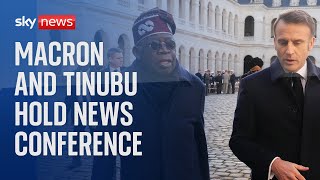 Watch live: French President Macron and Nigerian President Tinubu hold a joint news conference