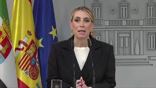 Rueda de prensa de la presidenta de la Junta de Extremadura, María Guardiola, en la Moncloa