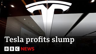 TESLA INC. Tesla profits cut in half as demand falls | BBC News