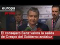 Sanz destaca la "absoluta normalidad" en el Gobierno andaluz tras el relevo de Crespo