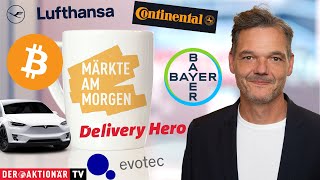 BITCOIN Märkte am Morgen: Bitcoin, Salesforce, Tesla, Lufthansa, Delivery Hero, Bayer, Evotec, Continental