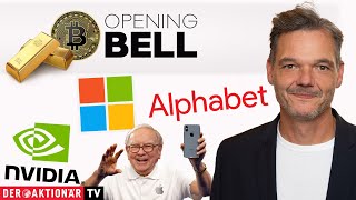 BITCOIN Opening Bell: Bitcoin, Coinbase, Gold, Nvidia, Apple, Berkshire, Alphabet, Microsoft, First Cash,...