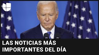 Críticas a Biden por comentario a seguidores de Trump: las noticias más importantes en cinco minutos