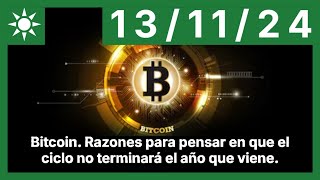 BITCOIN Bitcoin. Razones para pensar en que el ciclo no terminará el año que viene.