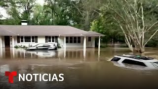 La tormenta causó raras inundaciones al centro de Atlanta. Personas quedaron con el agua al cuello