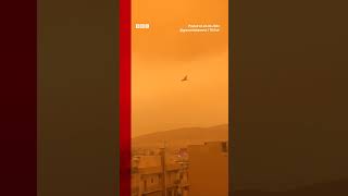 ORANGE Orange Sahara dust haze descends over Athens. #Greece #Shorts #BBCNews