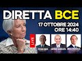 DIRETTA BCE oggi 17 Ottobre 2024 il discorso di Christine Lagarde ECB