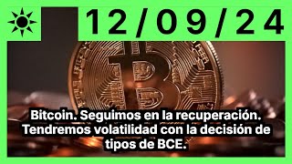 BITCOIN Bitcoin. Seguimos en la recuperación. Tendremos volatilidad con la decisión de tipos de BCE.