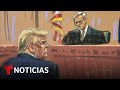 Trump tiene un pie en la corte y otro en la cárcel, así se lo advirtió el juez | Noticias Telemundo