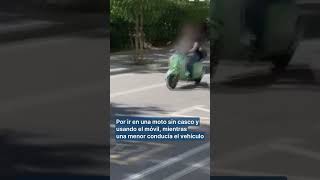 Detenido un hombre por circular en moto sin casco y con una menor conduciendo el vehículo