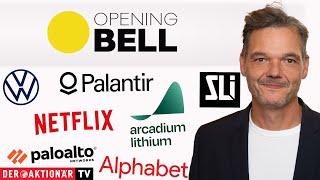 NETFLIX INC. Opening Bell: Alphabet, WW, Arcadium Lithium, Standard Lithium, Palantir, Palo Alto, Netflix