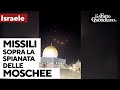 Attacco dell'Iran a Israele, i missili intercettati nel cielo sopra la Spianata delle Moschee