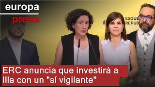 ILLA ERC anuncia que investirá a Illa con un &quot;sí vigilante&quot;