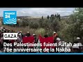 Gaza : des Palestiniens fuient Rafah au 76e anniversaire de la Nakba • FRANCE 24