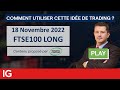 🟢FTSE100 LONG - Idée de trading turbo Trading Central du 18 novembre 2022