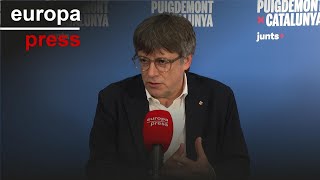 Puigdemont dice interesarle que siga Sánchez si se abre a un “acuerdo histórico” con Catalunya