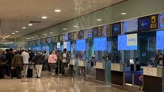 &#39;Do not travel unless strictly necessary&#39;: Chaos at Barcelona airport as terminal and runway flooded