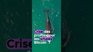 BITCOIN Les whales Bitcoin n&#39;ont jamais pris aussi peu de profits !