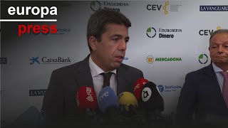 Mazón muestra preocupación por posible fusión BBVA-Sabadell: &quot;La noticia no me ha gustado nada&quot;